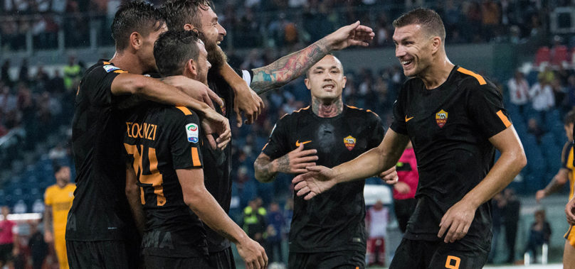 Roma-Verona 3-0. Il Ninja sotto il diluvio e Dzeko completa l’opera