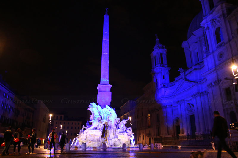 La fontana dei quattro fiumi di Piazza Navona