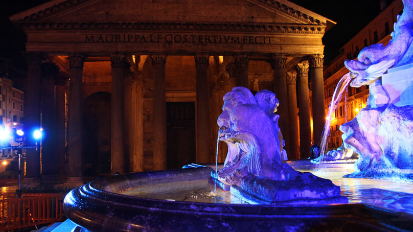 Le Fontane di Roma si colorano di blu per accogliere il Summit “Acqua e Clima”