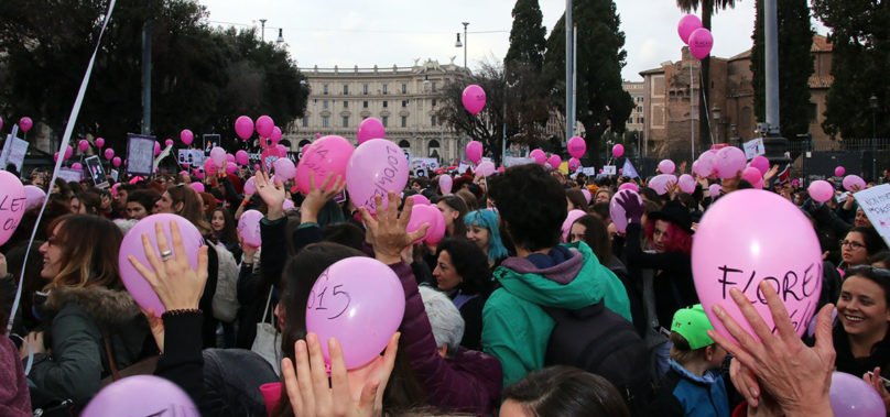 Video. Roma, Flash Mob in ricordo delle vittime del Femminicidio.