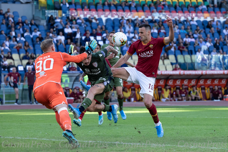 AS Roma vs Cagliari in Rome, Italy