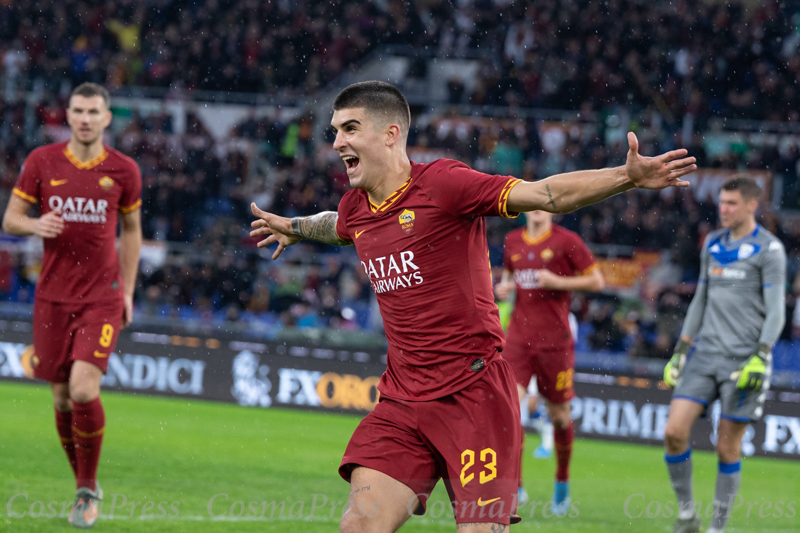 AS Roma Vs Brescia in Rome, Italy