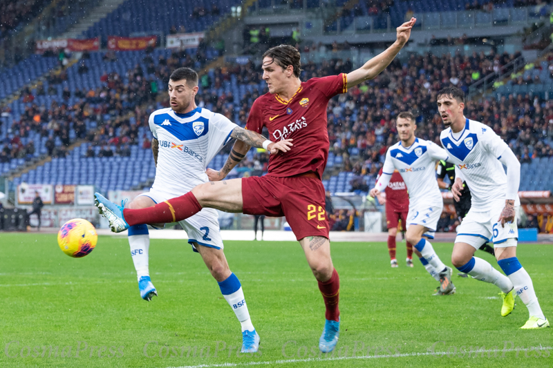 AS Roma Vs Brescia in Rome, Italy