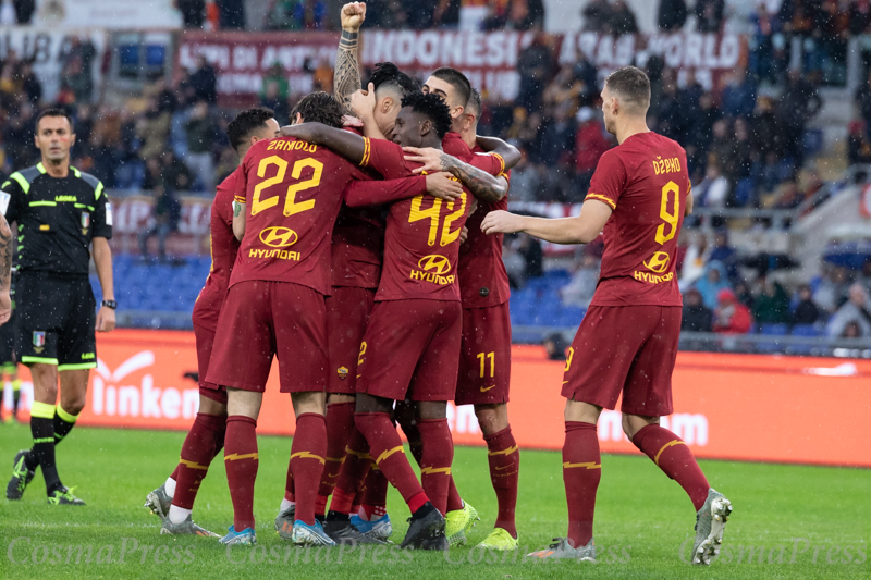 AS Roma Vs Brescia in Rome, Italy