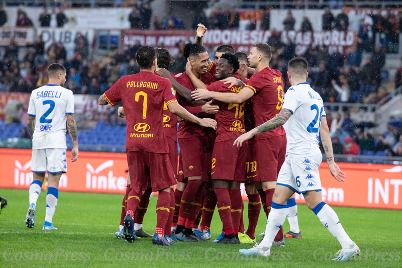 AS Roma Vs Brescia in Rome, Italy