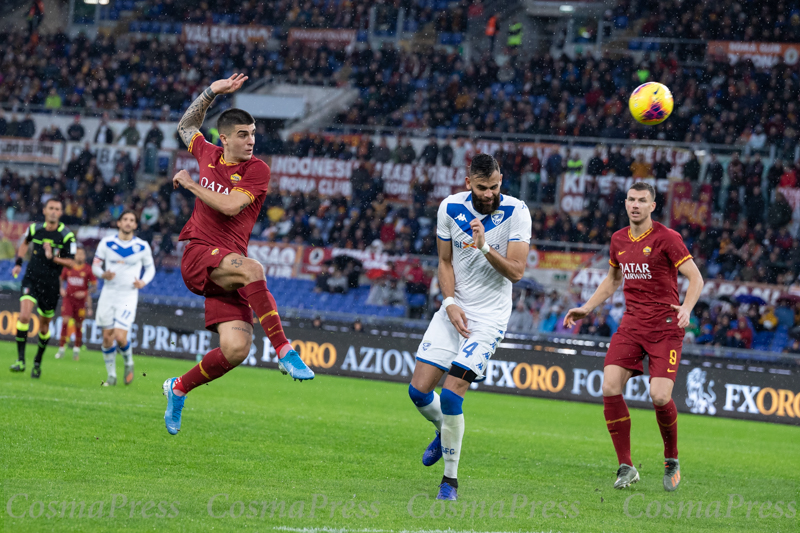 AS Roma Vs Brescia in Rome, Italy