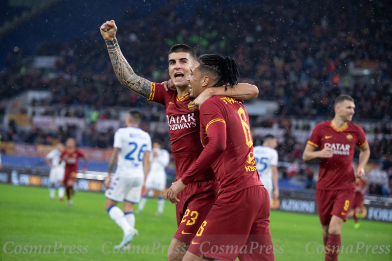 AS Roma Vs Brescia in Rome, Italy