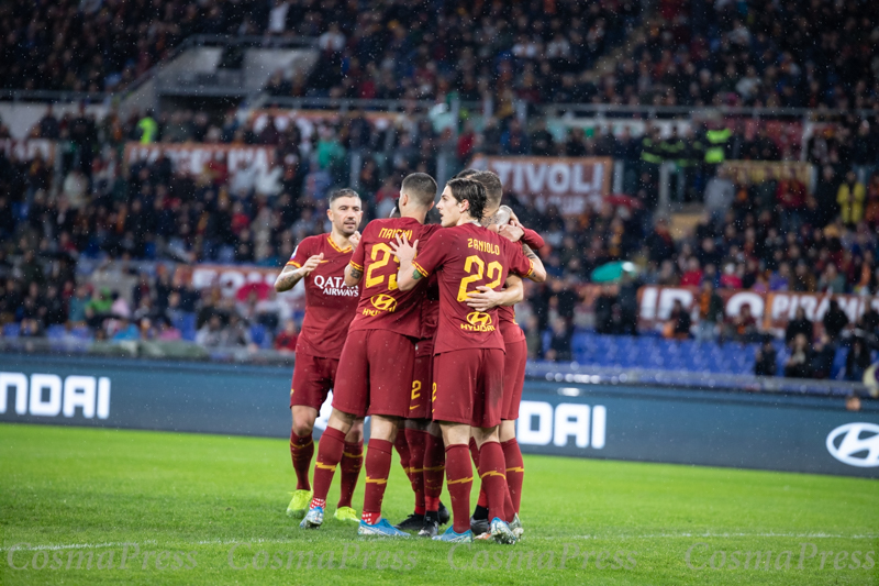 AS Roma Vs Brescia in Rome, Italy