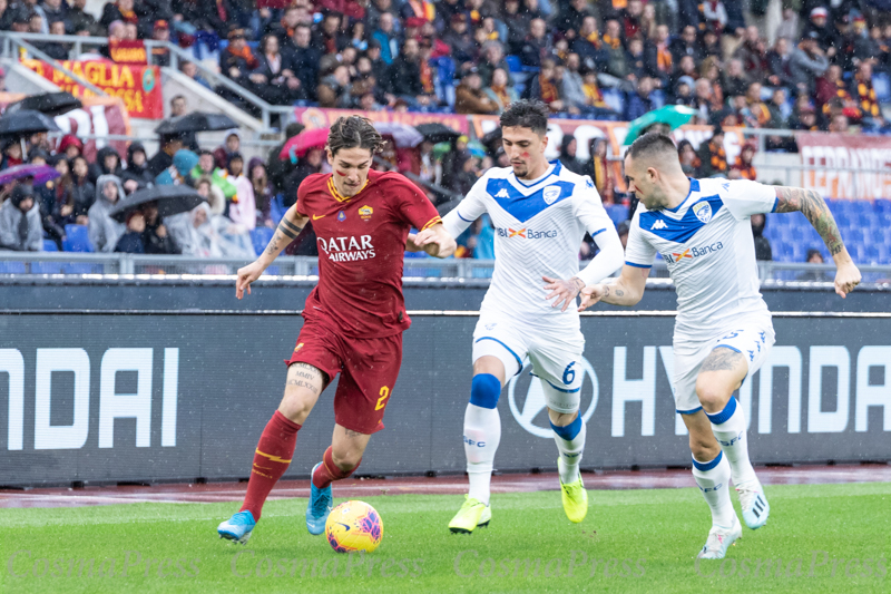 AS Roma Vs Brescia in Rome, Italy