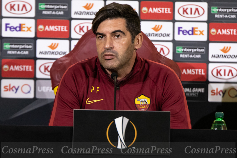 Press conferences and training sessions AS Roma, Italy