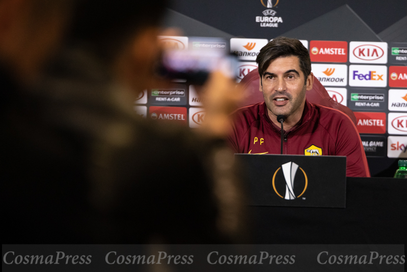 Press conferences and training sessions AS Roma, Italy