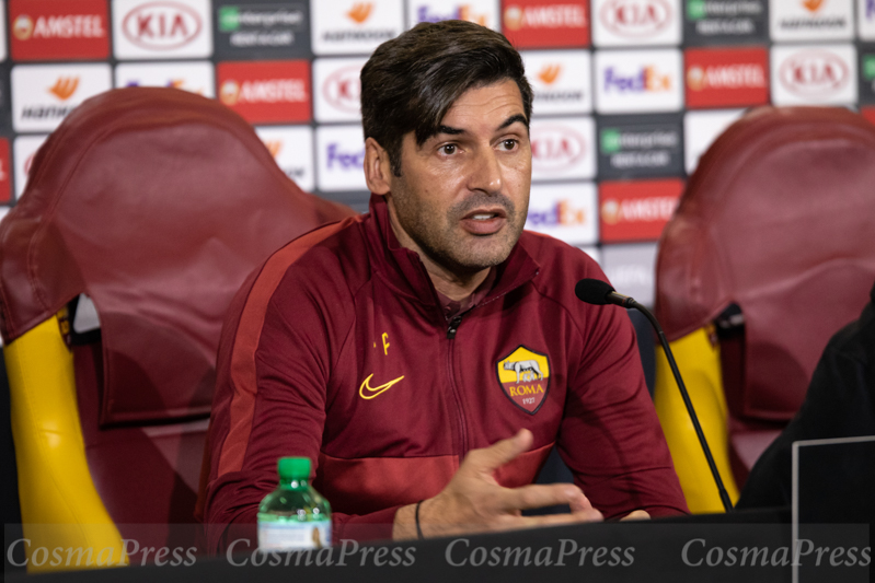 Press conferences and training sessions AS Roma, Italy