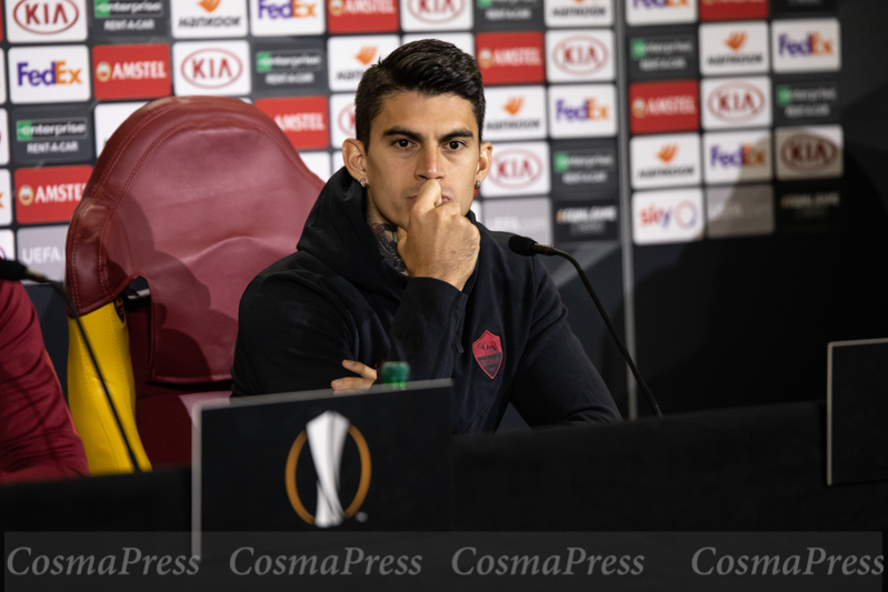 Press conferences and training sessions AS Roma, Italy