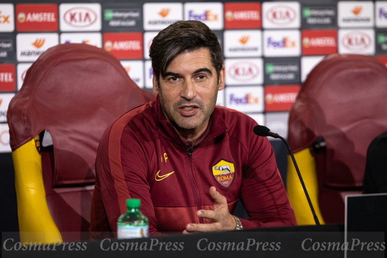 Press conferences and training sessions AS Roma, Italy