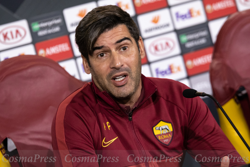 Press conferences and training sessions AS Roma, Italy