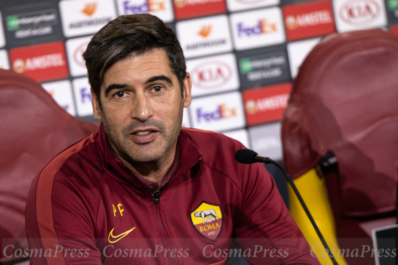 Press conferences and training sessions AS Roma, Italy