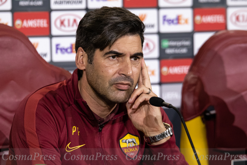 Press conferences and training sessions AS Roma, Italy