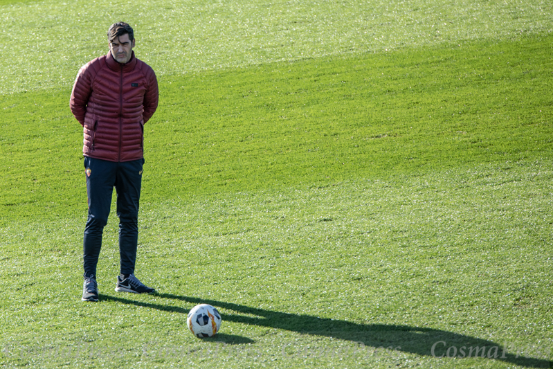 Press conferences and training sessions AS Roma, Italy