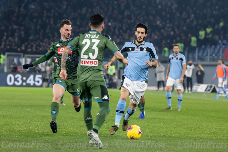 Lazio Vs Napoli in Rome, Italy