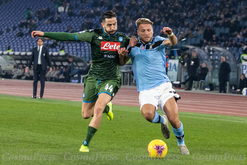 Lazio Vs Napoli in Rome, Italy