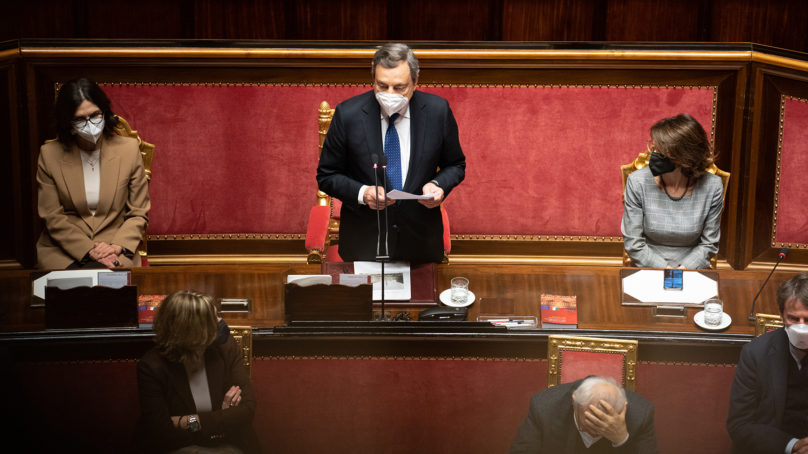 Intervento del Presidente Draghi in Parlamento alla commemorazione di David Sassoli